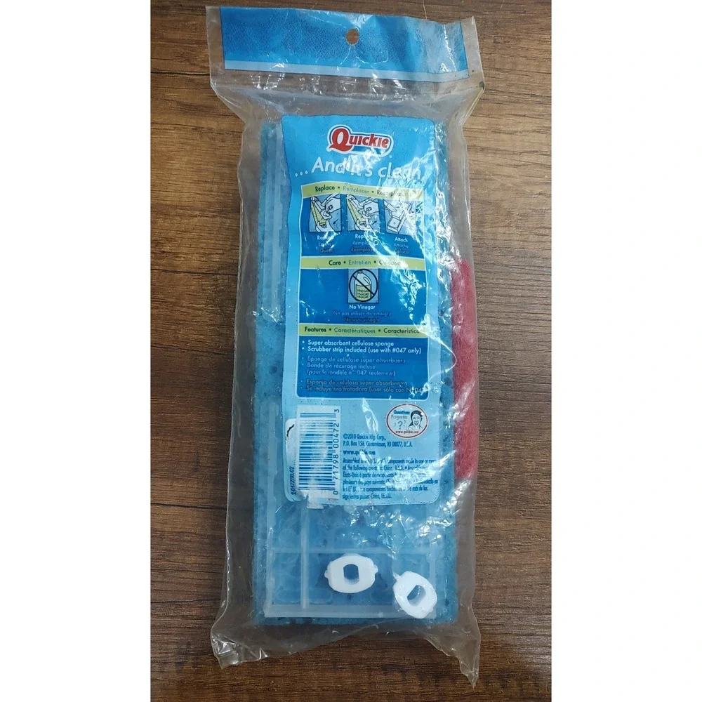 Quickie HomePro Automatic Sponge Mop Refill #0472 W/ Scrubber Fits #041 & #047